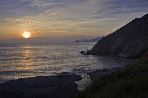 Sunset over St Bride's Bay from NewgalePembrokeshireSouthCoastal Scenery
