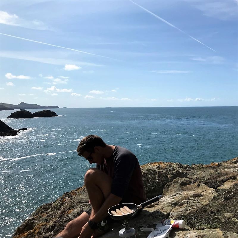 Just enjoying the views Pembrokeshire Coastal path