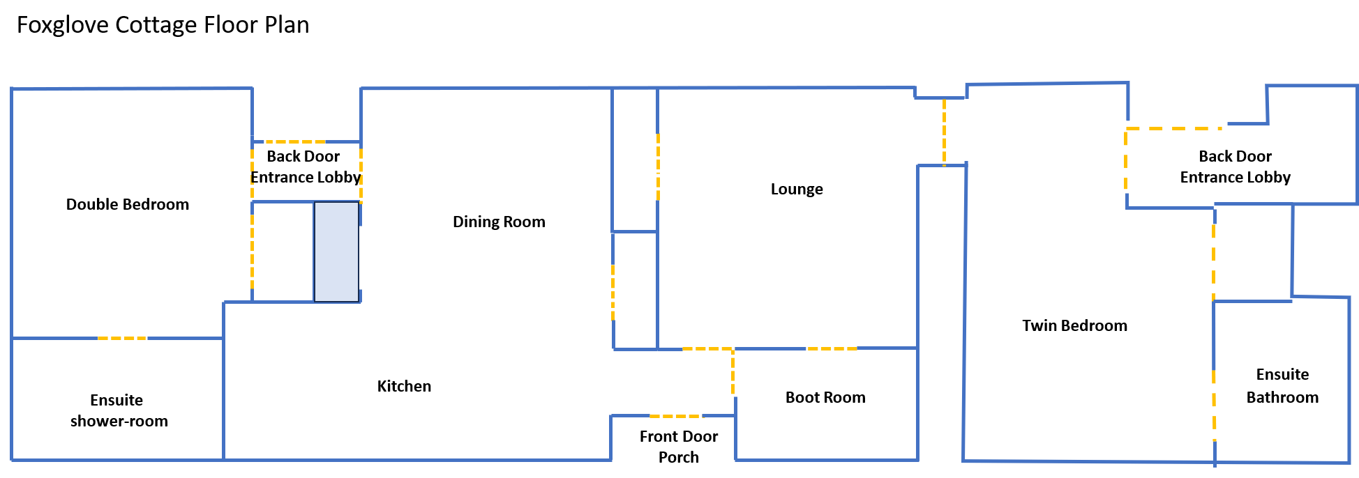 Foxglove Cottage layout